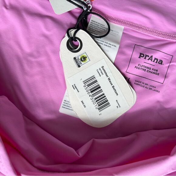 Prana Womens Summer Wave Lined Swimsuit Bottom Bikini Size XL Cosmos Pink NWT - Picture 5 of 9
